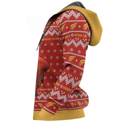 Divesart - Keigo Takami Hawks Ugly Christmas Sweater and Hoodie My Hero Academia Xmas